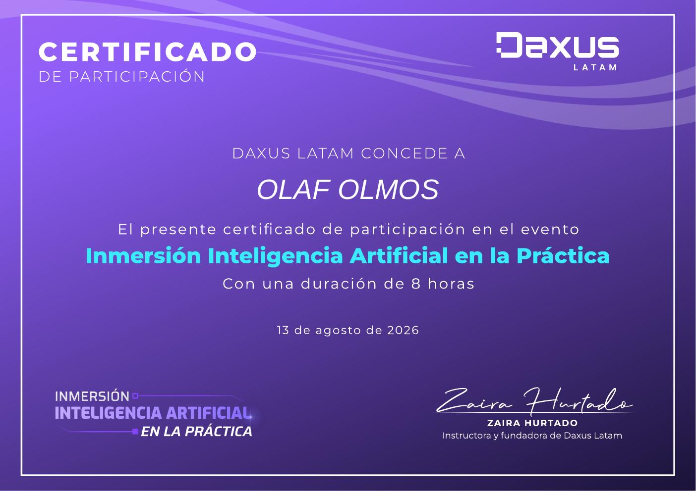 Inmersión: Inteligencia Artificial en la Práctica (8 h)